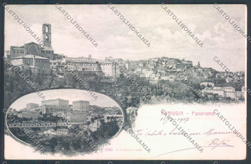 Perugia città Alterocca cartolina ZG1034 – fronte