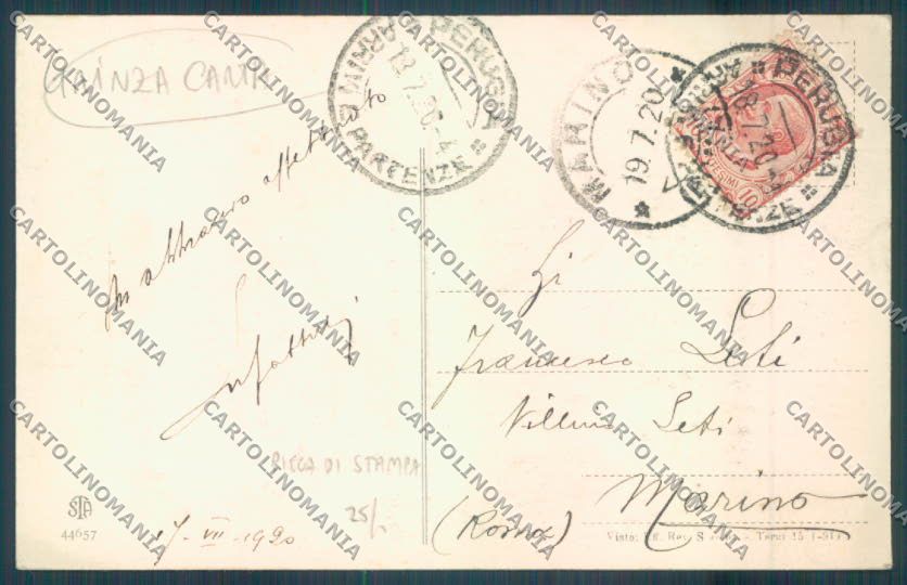 Perugia città Stazione GRINZA CARTA cartolina ZG1038 – retro