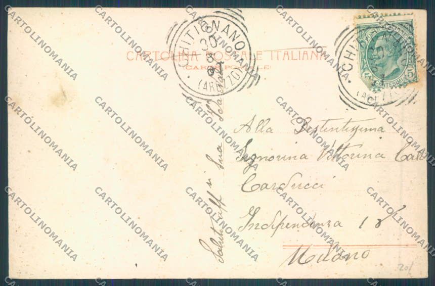Arezzo Chitignano cartolina ZG1053 – retro