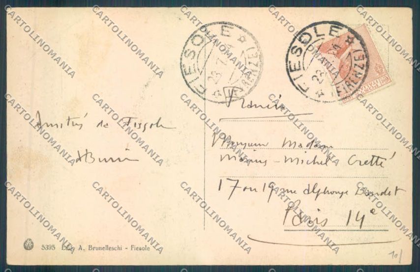 Firenze Fiesole cartolina ZG1056 – retro