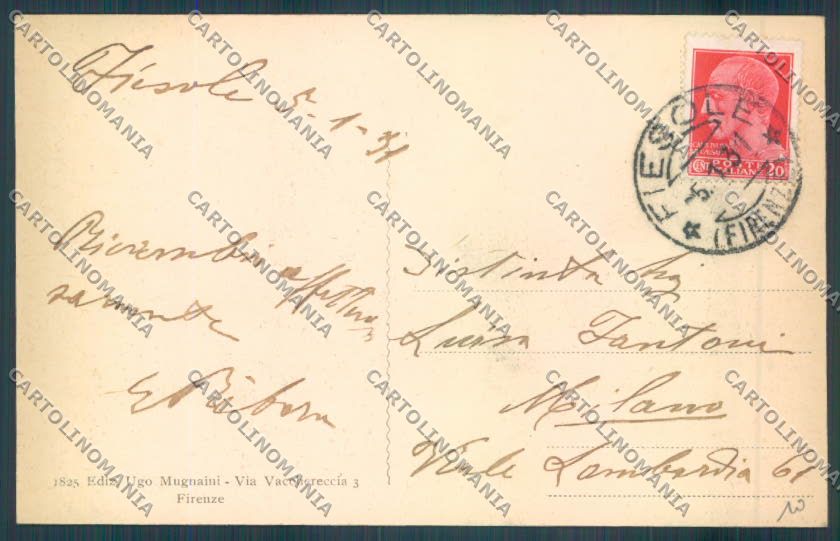 Firenze Fiesole cartolina ZG1067 – retro