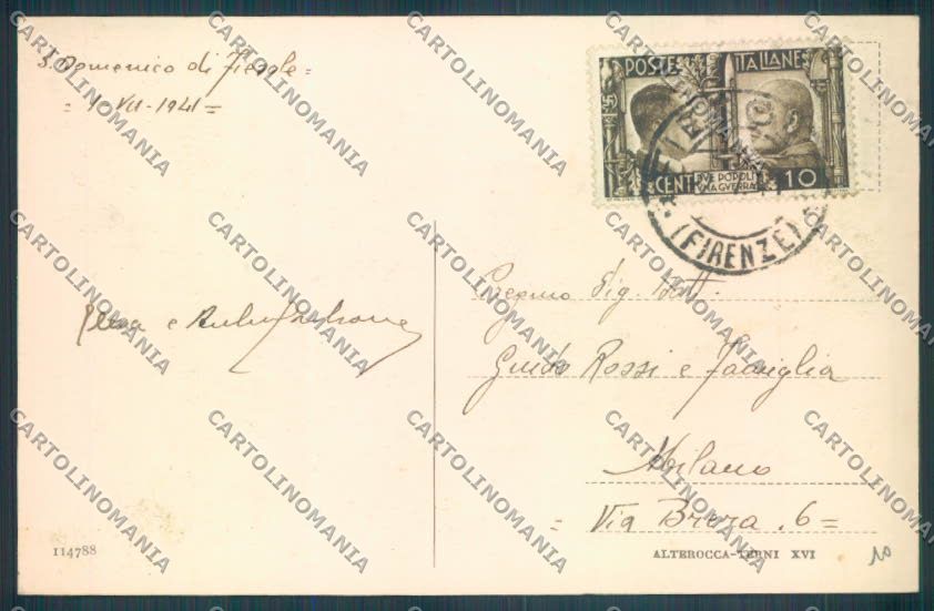 Firenze Fiesole cartolina ZG1081 – retro