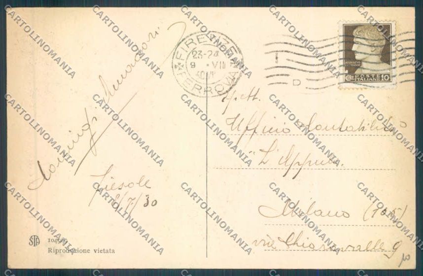 Firenze Fiesole cartolina ZG1085 – retro