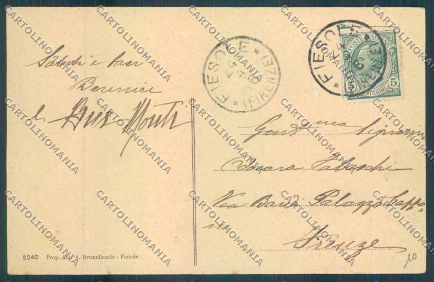Firenze Fiesole cartolina ZG1086 – retro
