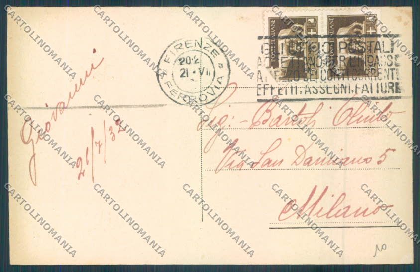 Firenze Fiesole cartolina ZG1090 – retro