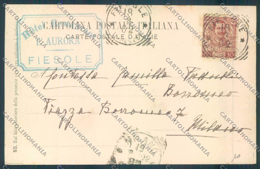 Firenze Fiesole Terme cartolina ZG1100 – retro