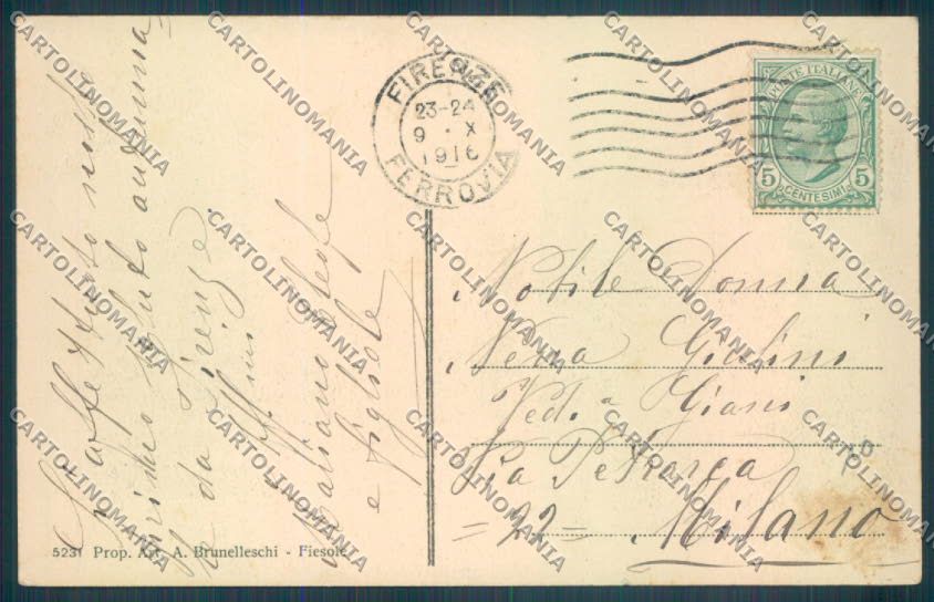 Firenze Fiesole cartolina ZG1103 – retro