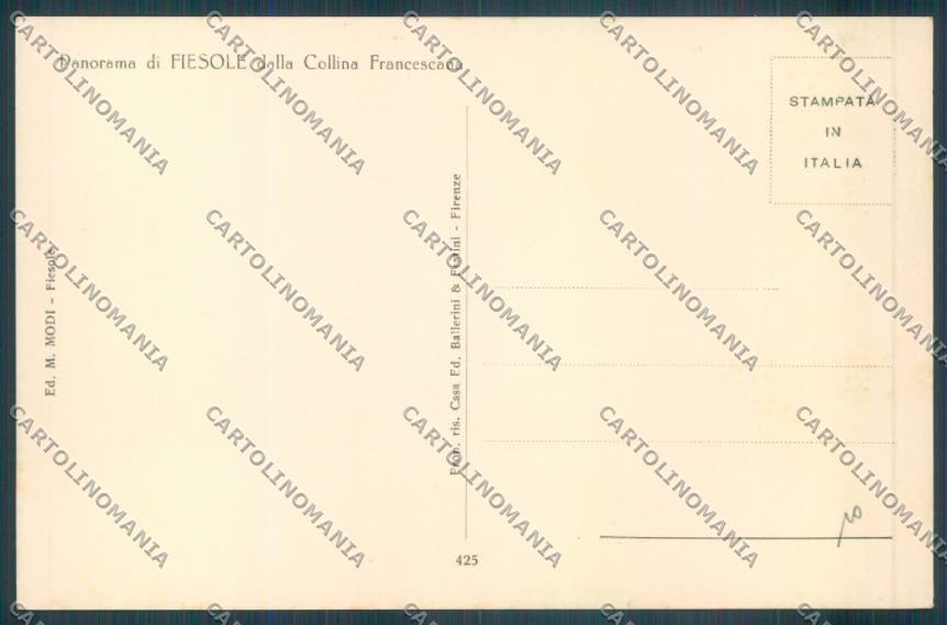 Firenze Fiesole Foto cartolina ZG1111 – retro