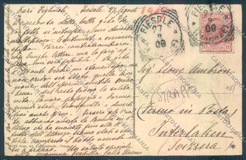 Firenze Fiesole STRAPPO cartolina ZG1128 – retro