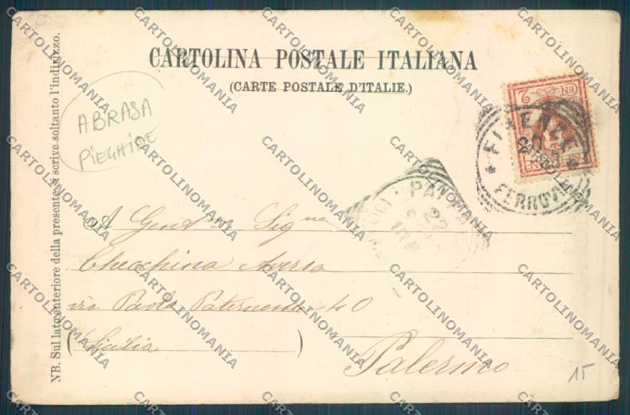 Firenze Fiesole ABRASA PIEGHINE cartolina ZG1132 – retro