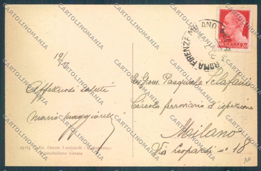 Firenze Reggello Vallombrosa cartolina ZG1147 – retro