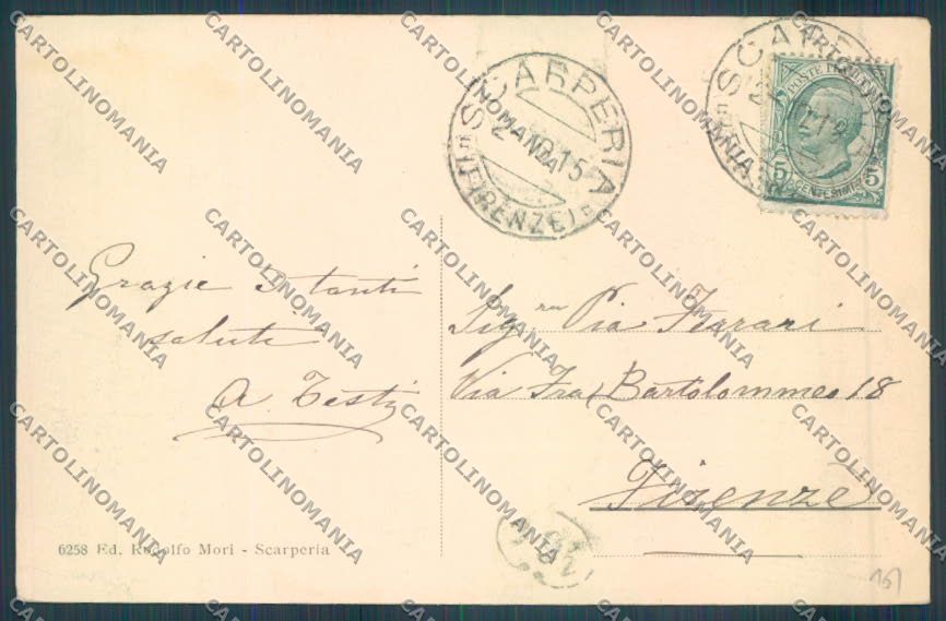 Firenze Scarperia cartolina ZG1187 – retro