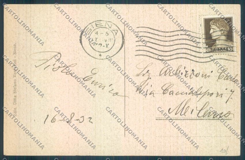 Siena città cartolina ZG1234 – retro