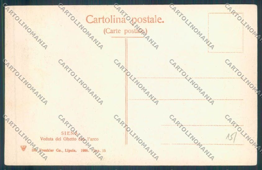 Siena città Ghetto cartolina ZG1276 – retro