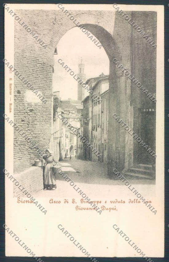 Siena città Via Dupre cartolina ZG1283 – fronte