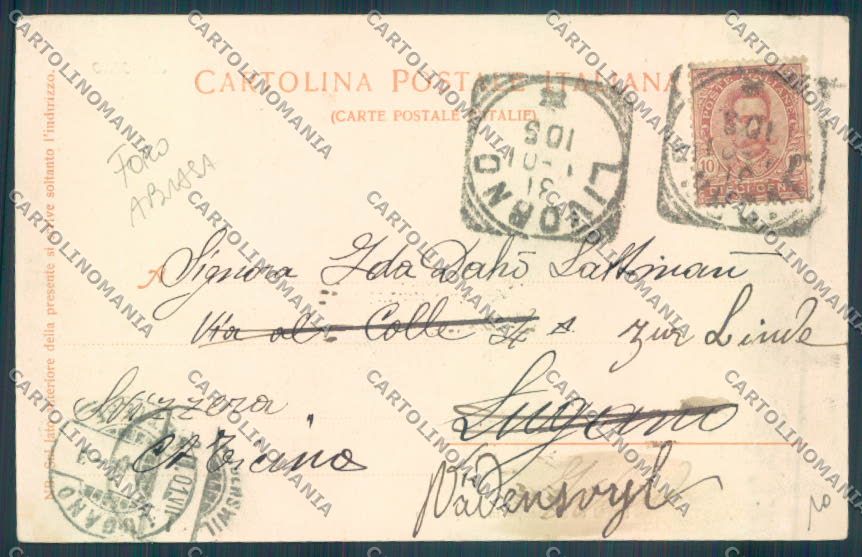 Livorno città FORO ABRASA cartolina ZG1331 – retro