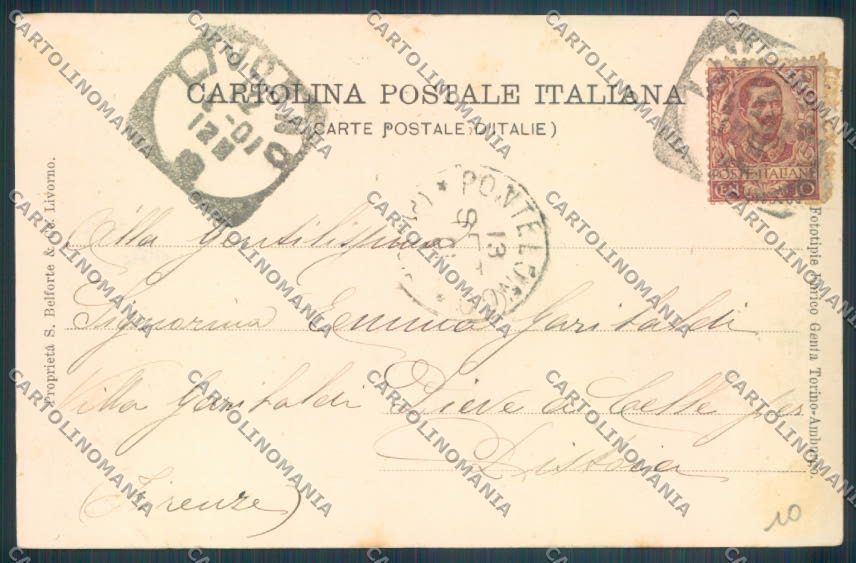 Livorno città Liberty cartolina ZG1334 – retro