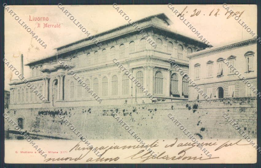 Livorno città Mercato cartolina ZG1340 – fronte
