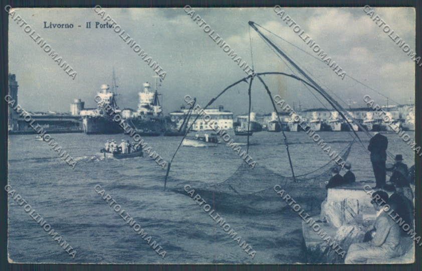 Livorno città Porto cartolina ZG1347 – fronte