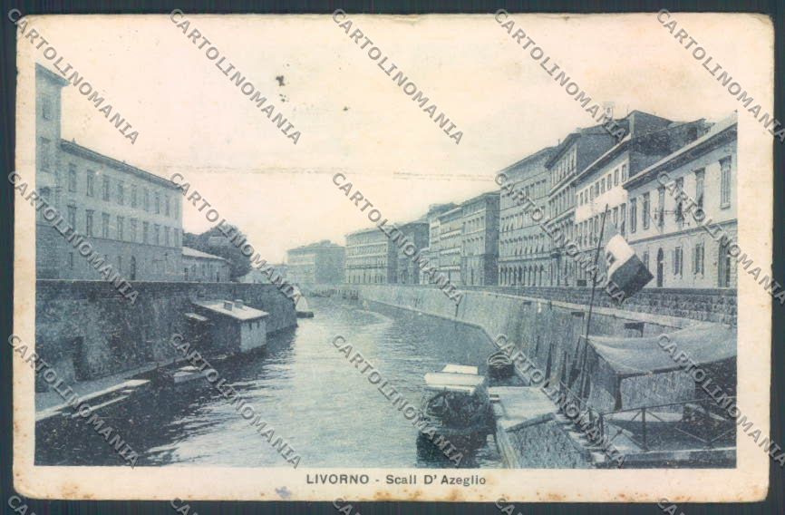 Livorno città Scali d'Azeglio cartolina ZG1354 – fronte