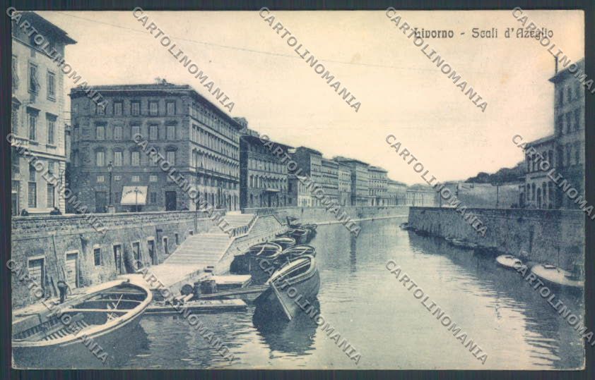 Livorno città Scali d'Azeglio cartolina ZG1355 – fronte