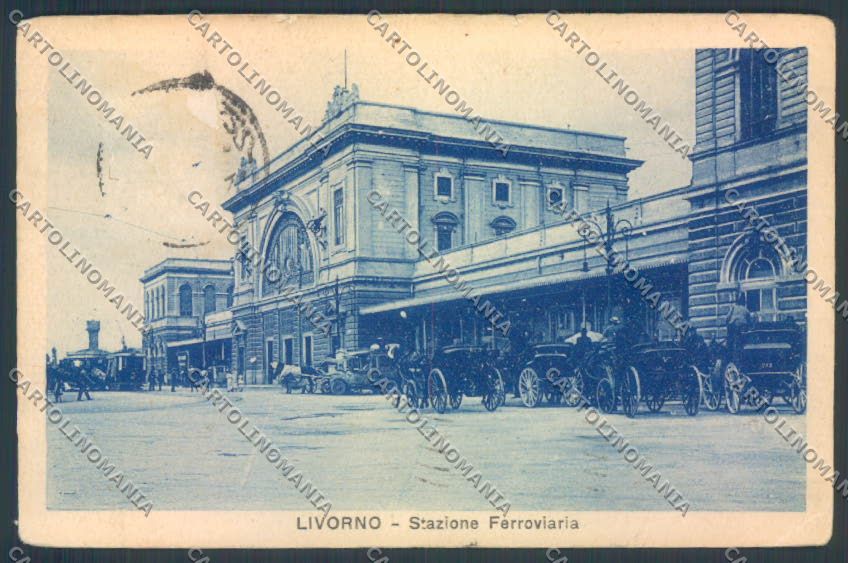 Livorno città Stazione PIEGHINE cartolina ZG1357 – fronte