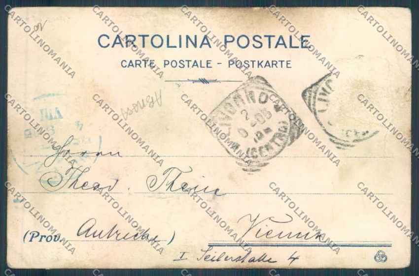 Livorno città Ponte Nuovo ABRASA cartolina ZG1365 – retro