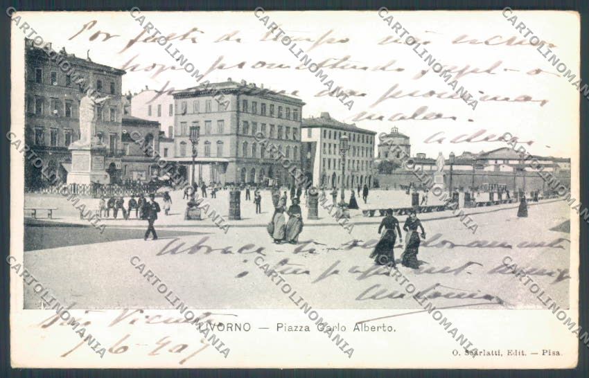 Livorno città Piazza Carlo Alberto cartolina ZG1368 – fronte