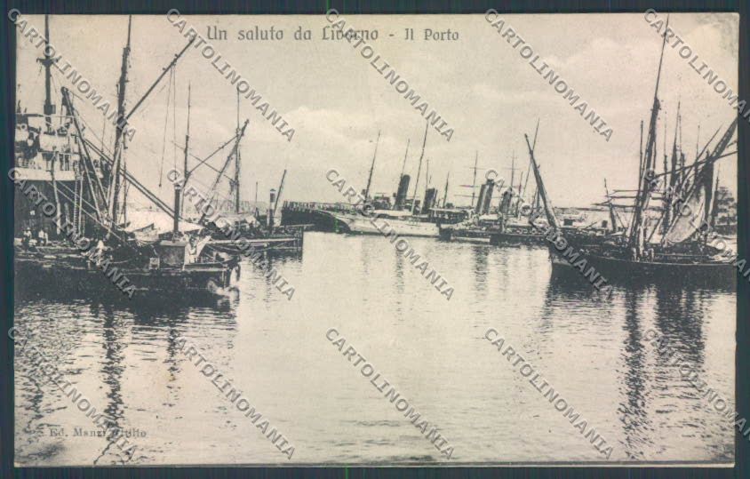 Livorno città Porto cartolina ZG1372 – fronte
