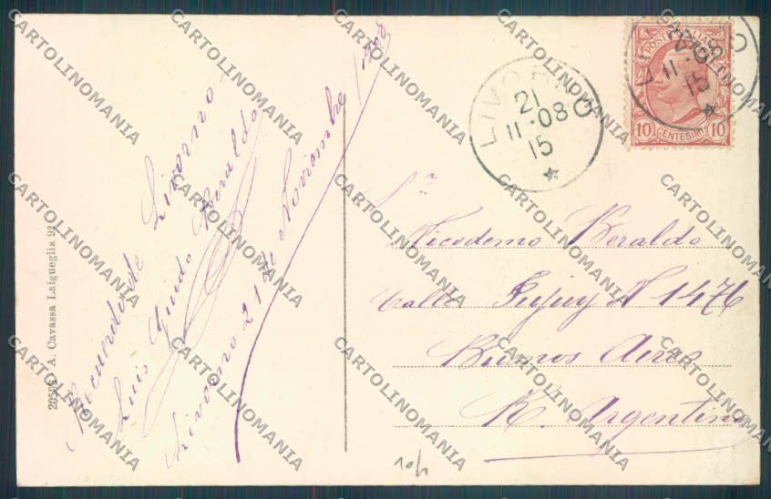 Livorno città Porto cartolina ZG1372 – retro