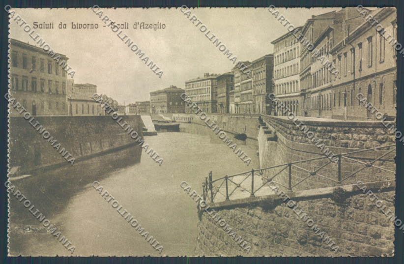 Livorno città Scali d'Azeglio cartolina ZG1381 – fronte