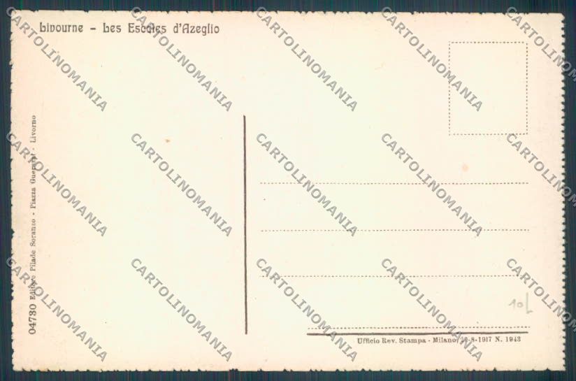 Livorno città Scali d'Azeglio cartolina ZG1381 – retro
