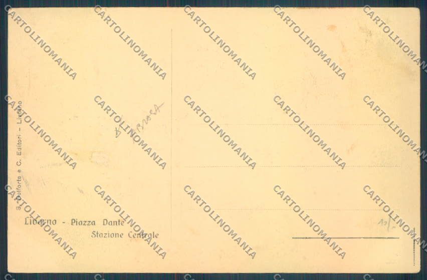 Livorno città Stazione ABRASA cartolina ZG1403 – retro