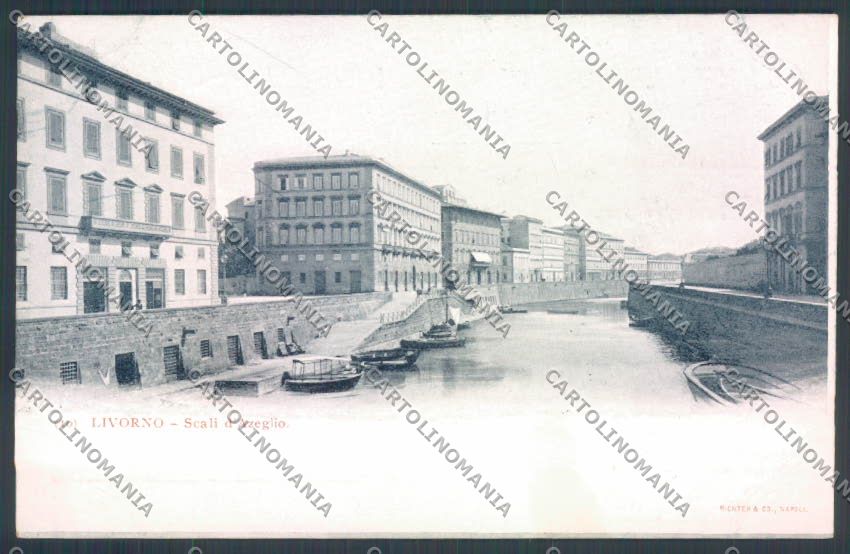 Livorno città Scali d'Azeglio cartolina ZG1412 – fronte