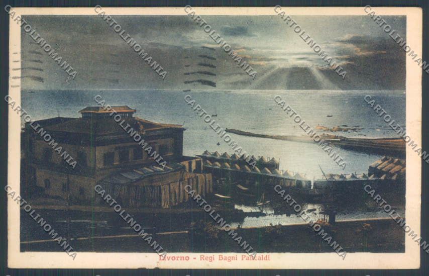 Livorno città Chiaro di Luna cartolina ZG1428 – fronte