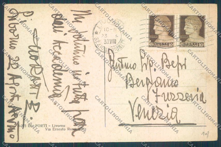 Livorno città Accademia Navale cartolina ZG1432 – retro