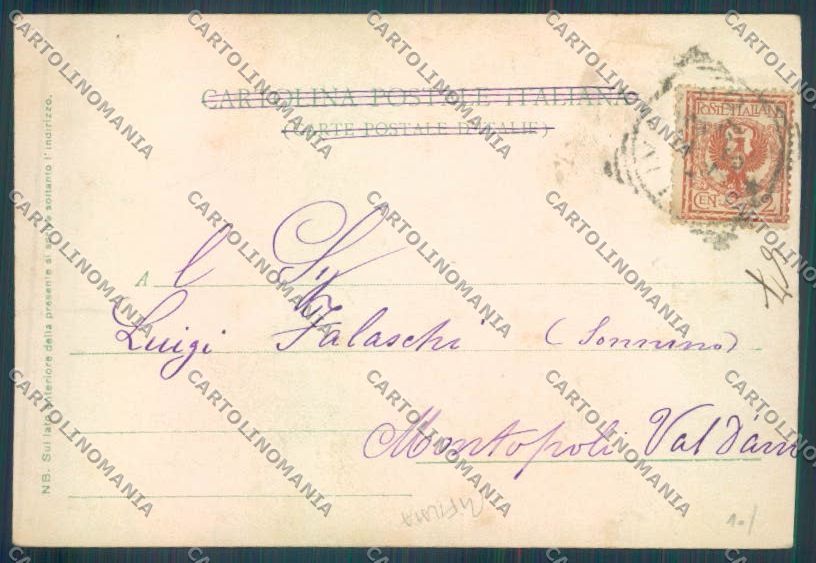 Livorno città RIFILATA cartolina ZG1435 – retro