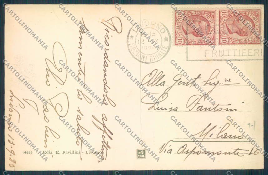 Livorno città cartolina ZG1436 – retro