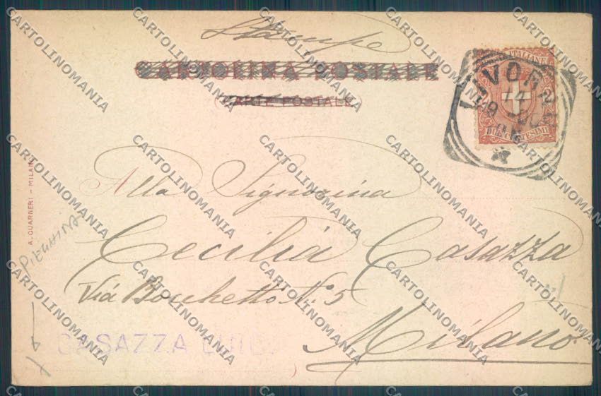 Livorno città Faro cartolina ZG1440 – retro