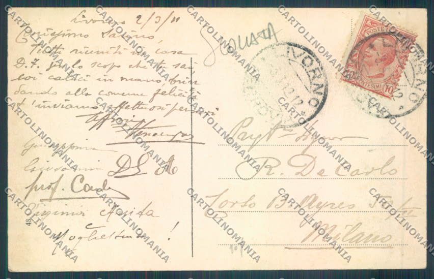 Livorno città Faro cartolina ZG1442 – retro