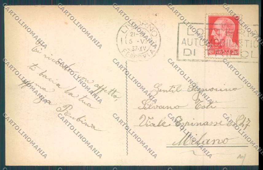 Livorno città Faro cartolina ZG1445 – retro