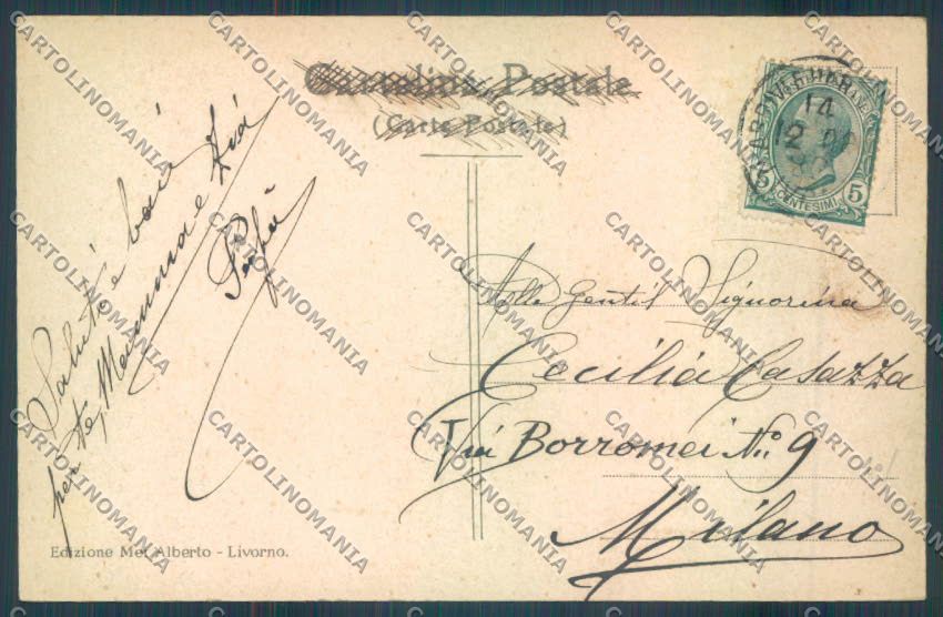 Livorno città Fortezza Vecchia cartolina ZG1447 – retro