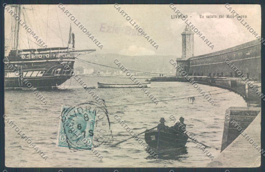 Livorno città Porto cartolina ZG1459 – fronte