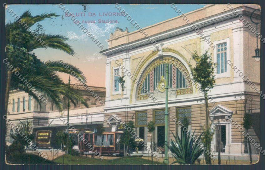 Livorno città Stazione Tram cartolina ZG1461 – fronte