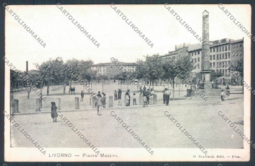 Livorno città Piazza Mazzini cartolina ZG1465 – fronte