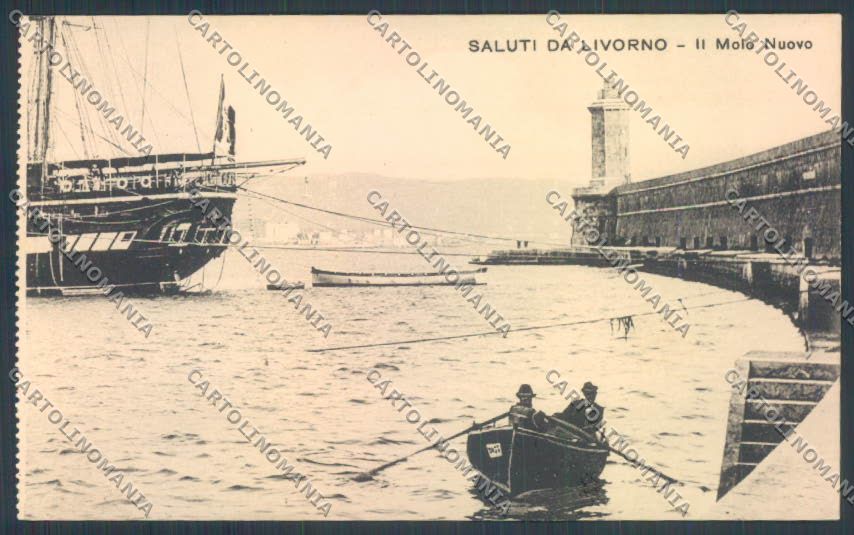Livorno città Porto cartolina ZG1467 – fronte