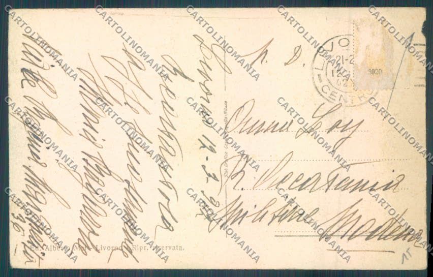 Livorno città Filovia cartolina ZG1469 – retro