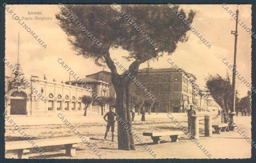 Livorno città Viale Margherita cartolina ZG1474 – fronte