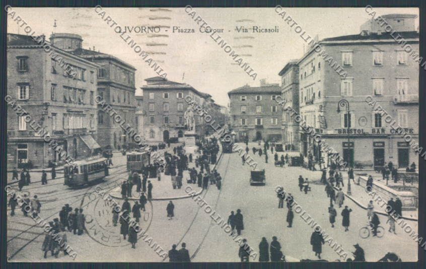 Livorno città Via Ricasoli cartolina ZG1477 – fronte