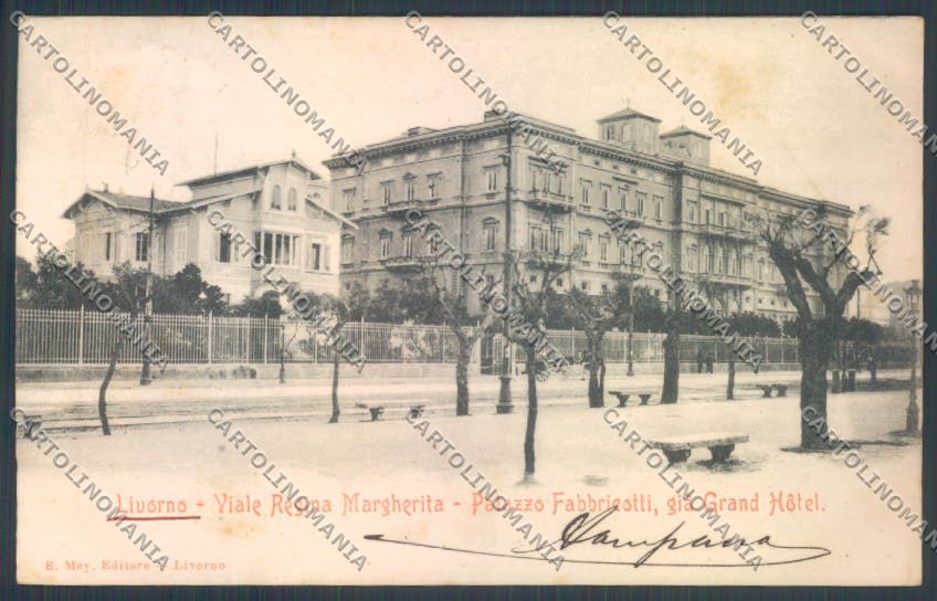 Livorno città Viale Margherita cartolina ZG1479 – fronte